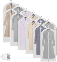 Klare PEVA-Kleideraufbewahrungstaschen – 12er-Pack Staubdichte Kleiderschützer – 2 zum Preis von 1