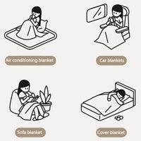 Illustration von vier Deckenarten: Klimaanlage, Auto, Sofa, Bett; schwarz-weiß, minimalistisch.