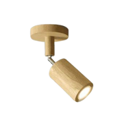 Deckenstrahler Holz LED, verstellbar, modern, energiesparend, für Wohnzimmer oder Bürobeleuchtung.