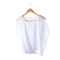 Damen Chiffon Bluse mit Rüschenärmeln – Ariana Herbstzauber