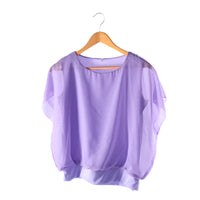 Damen Chiffon Bluse mit Rüschenärmeln – Ariana Herbstzauber