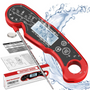 Digitales rotes Fleischthermometer wasserdicht, sofort ablesbar, mit Verpackung und Anleitung.
