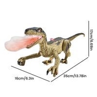 Dinosaurier-Spielzeug Velociraptor mit Licht und Sound, 35cm, braun, Kunststoff, Kinder Geschenk