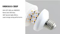 SMD2835 LED-Lampe, flammenfarbene Chips, 360° Lichteffekte, energiesparend, über 100 Stück.