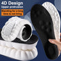 4D Schuheinlagen, schwarz-weiß, ergonomisch, stoßdämpfend, für langes Stehen geeignet.