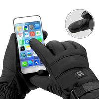 Schwarze Touchscreen-Handschuhe, Smartphone-kompatibel, winterfest, isoliert, für Outdoor-Aktivitäten.