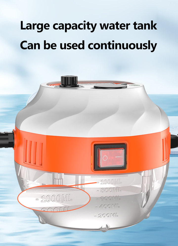 Großer Wassertank 1000ml, transparent, orange, für kontinuierliche Nutzung, Haushaltsgerät.