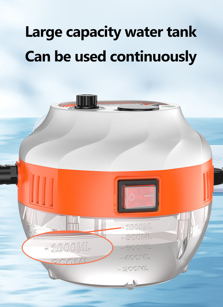 Großer Wassertank 1000ml, transparent, orange, für kontinuierliche Nutzung, Haushaltsgerät.