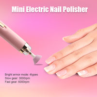 Mini elektrischer Nagelpolierer, rosa, für Maniküre, 3000-6000 U/min, handlich, effizient.