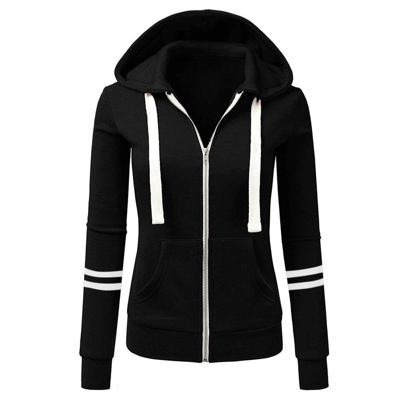 Damen Kapuzen Hoodie mit Reißverschluss aus Wolle – Beatrice