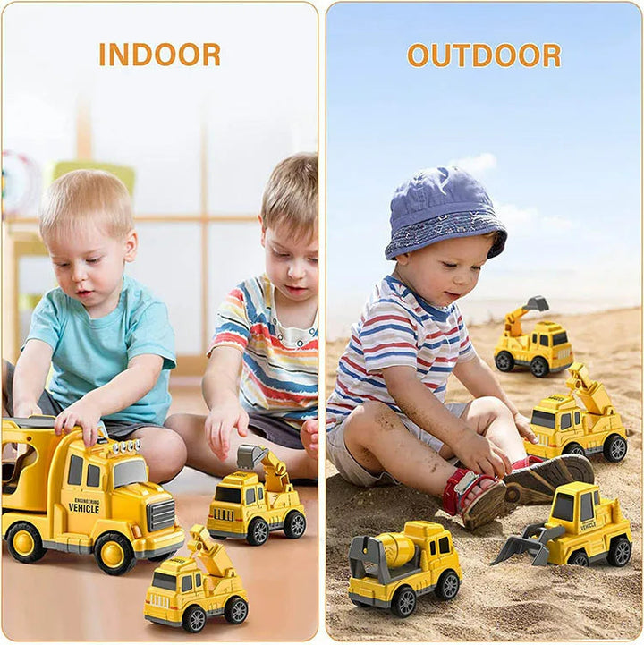 Spielzeug-Stadttransporter mit Licht- & Soundeffekten – inklusive Fahrzeuge