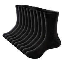 Zwölf Paar schwarze Baumwollsocken, knöchelhoch, nahtlos, für Herren und Damen.