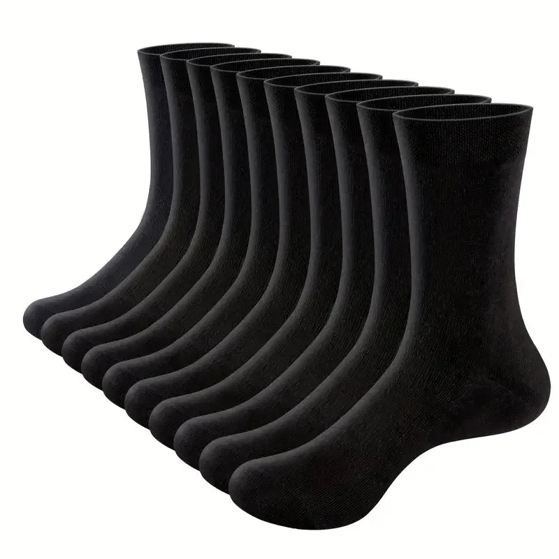 Zwölf Paar schwarze Baumwollsocken, knöchelhoch, nahtlos, für Herren und Damen.
