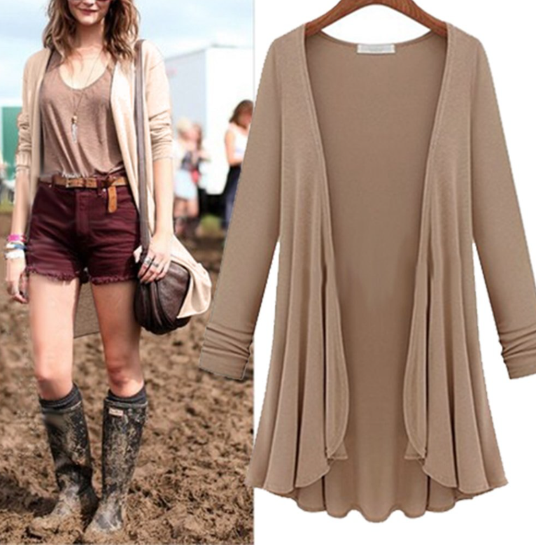 Damen-Cardigan mit Rüschen – Herbstzauber Elena