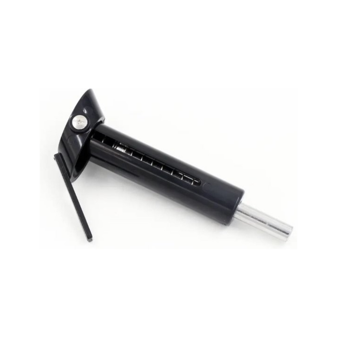 Schwarzer Dropset-Pin für Fitnessgeräte, verstellbar, robustes Design.