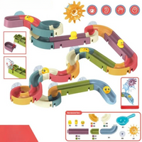 Wasserrutsche für die Badewanne – Bauset mit Enten & Rutschbahnen