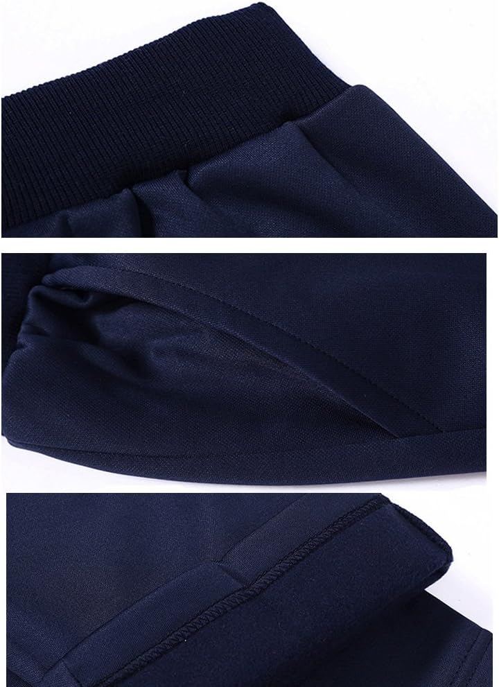 Dunkelblaue Jogginghose, elastischer Bund, weiches Material, sportlich, bequem, Herrenmode.