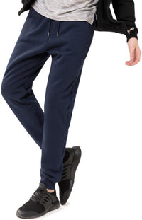 Dunkelblaue Jogginghose Herren, bequem, sportlich, Baumwolle, Freizeitmode, Fitnessbekleidung.