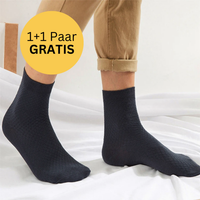 Dunkelblaue Socken aus Baumwolle, 1+1 Paar gratis, bequem, knöchelhoch, unisex.