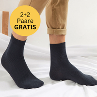 Dunkelblaue Socken aus Baumwolle, knöchelhoch, Angebot 2+2 Paare gratis, bequem, unisex.