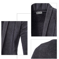 Dunkelgrauer Herren-Cardigan, Baumwolle, Business-Casual, hohe Qualität, modisches Design.