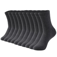 Zehn Paar schwarze Baumwollsocken, knöchelhoch, nahtlos, bequem, für Herren und Damen.
