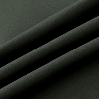 Dunkelgrüner Stoff, Nahaufnahme, Textur, weiches Material, Mode, Bekleidung, Stoffdesign.