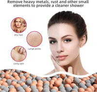 Duschfilter Kugeln, entfernen Schwermetalle, reduzieren große Poren, trockene Haare, juckende Haut.