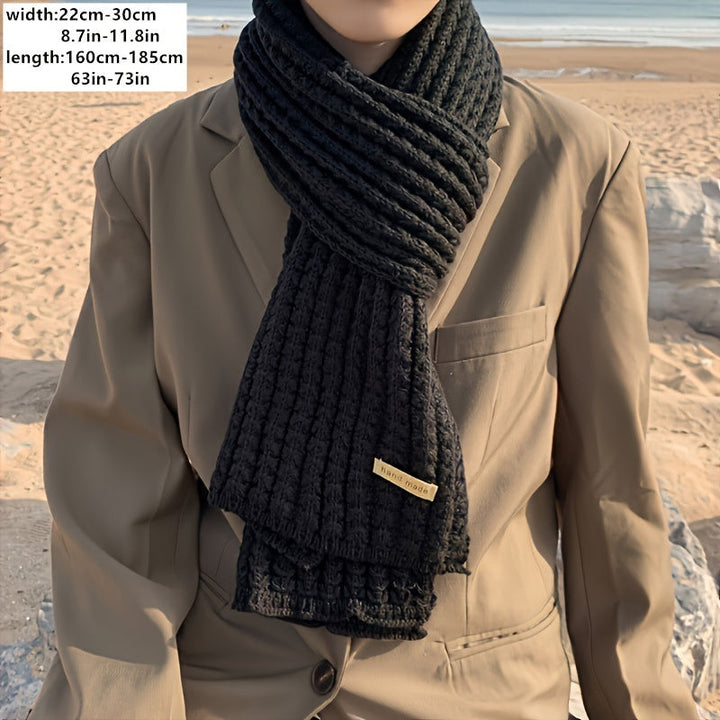 Unisex Strickschal mit geometrischem Muster – Matteo