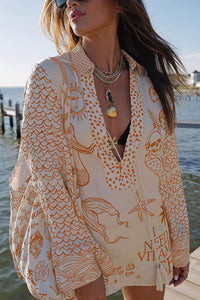 Satiniertes Sommer-Shorts-Set mit Bluse – Talia