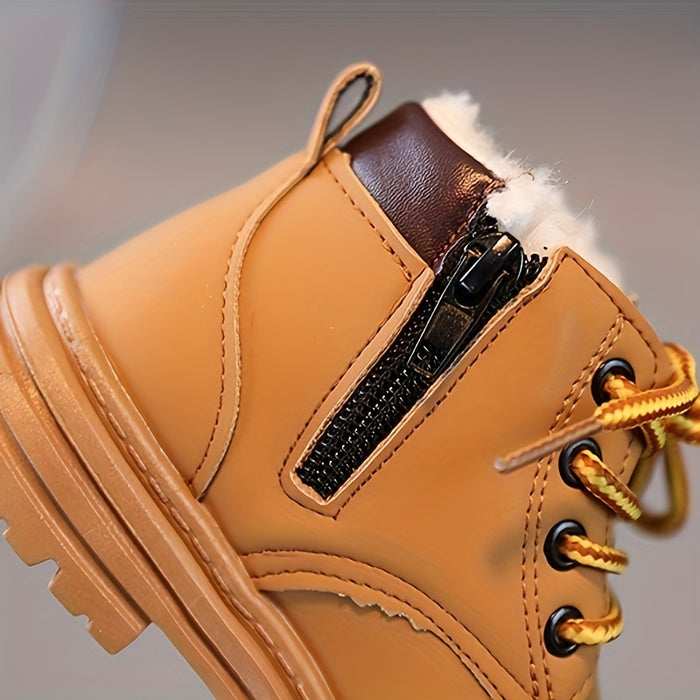 Wasserfeste Fleece-Herbststiefel für Jungen – Mit Warmfutter & Profilsohle