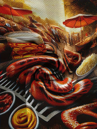 Herren Kurzarm T-Shirt mit BBQ- & Bier-Print – Karl Oktoberfest 2025