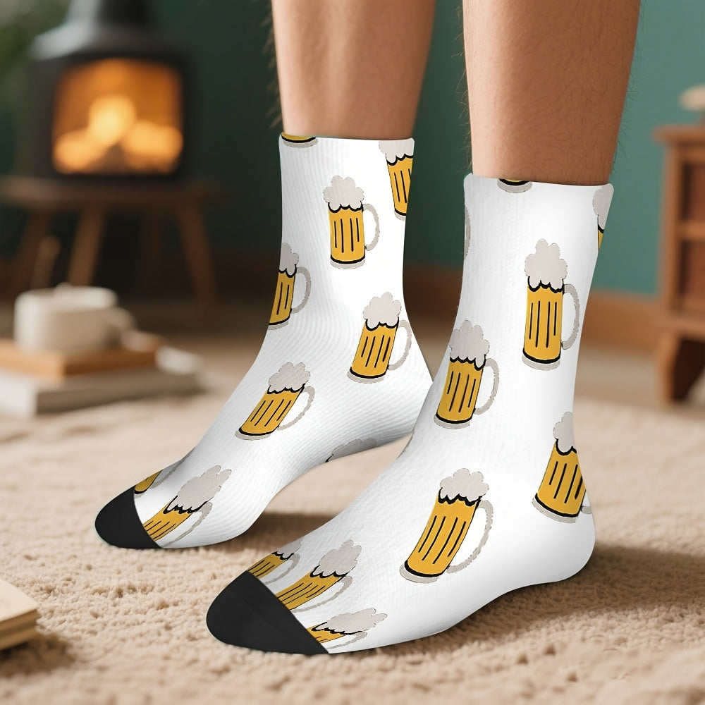 3 Paar Socken mit Bierkrug-Print – HopfenSocken Oktoberfest 2025