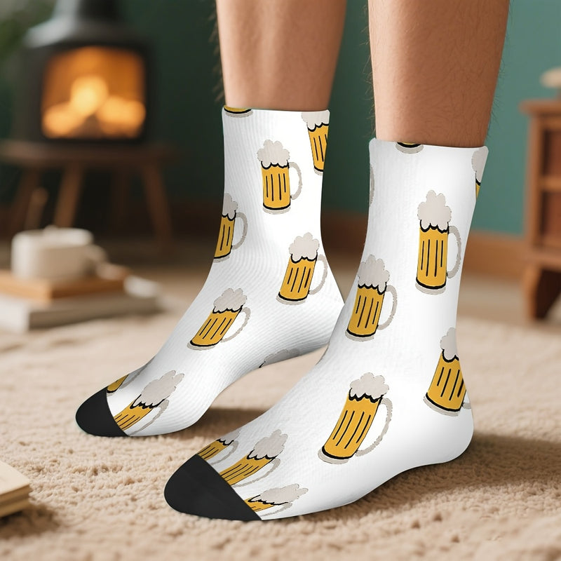 3 Paar Socken mit Bierkrug-Print – HopfenSocken Oktoberfest 2025