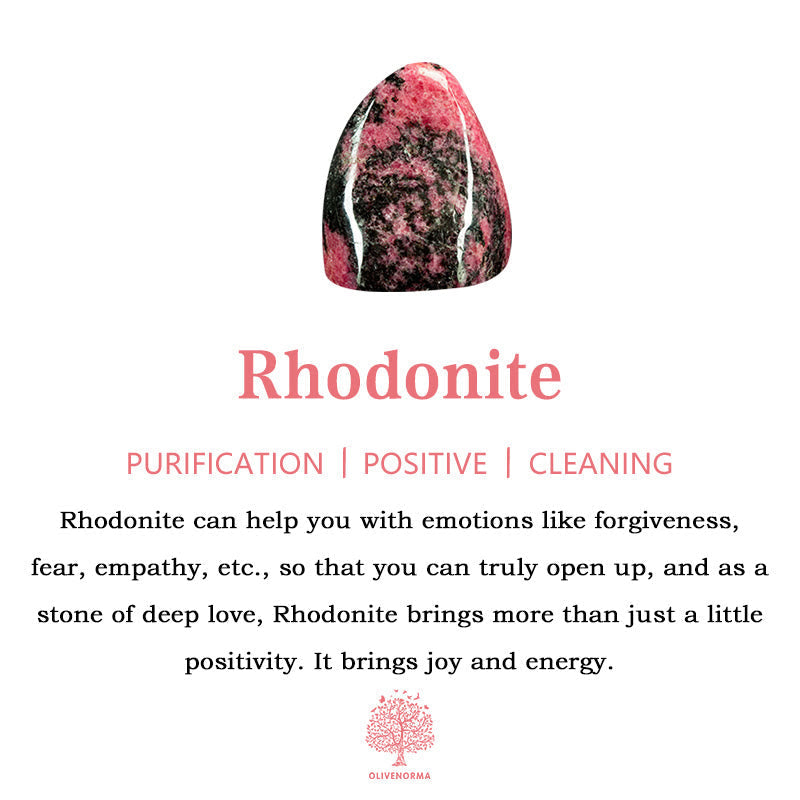 Rhodonit-Stein, rosa-schwarz, Heilstein, positive Energie, Reinigung, Edelstein, emotionales Gleichgewicht