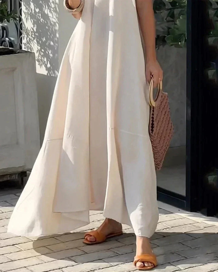 Strandkleid mit V-Ausschnitt und luftiger Passform – Krissy