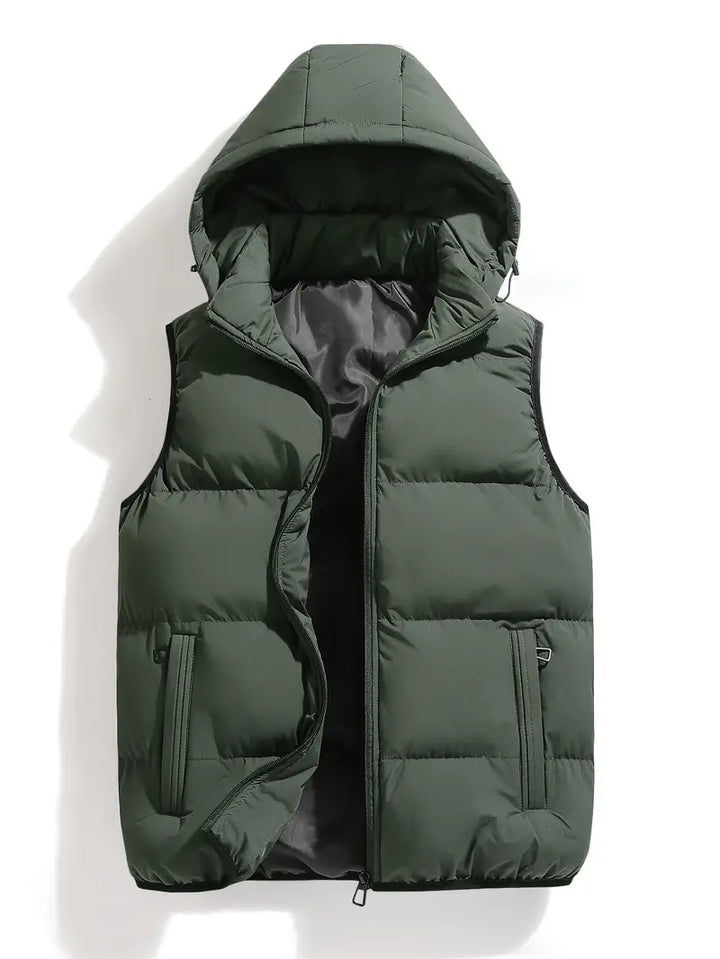 Strapazierfähige Gepolsterte Herren Weste mit Kapuze – Herbstedition Leonardo