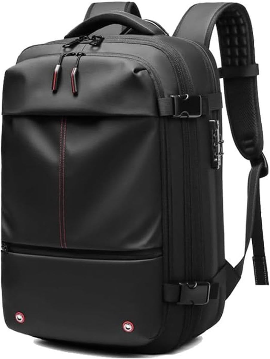 Ausziehbarer Kompressions-Reiserucksack mit Diebstahlschutzschloss und Nassfach