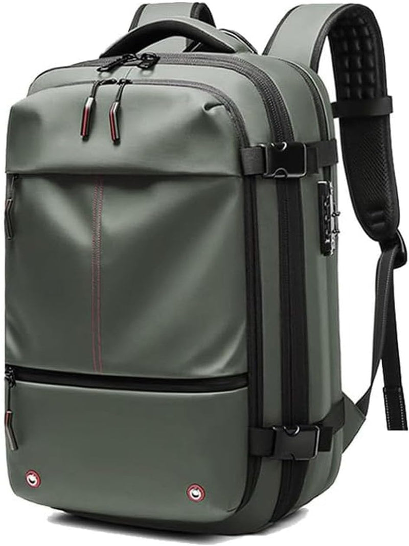 Ausziehbarer Kompressions-Reiserucksack mit Diebstahlschutzschloss und Nassfach