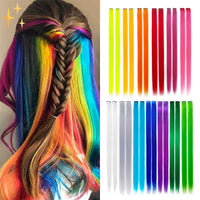 Clip-in Regenbogen Haartressen – Ruby