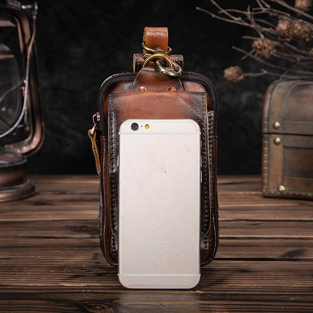 Echtleder Herren-Gürteltasche