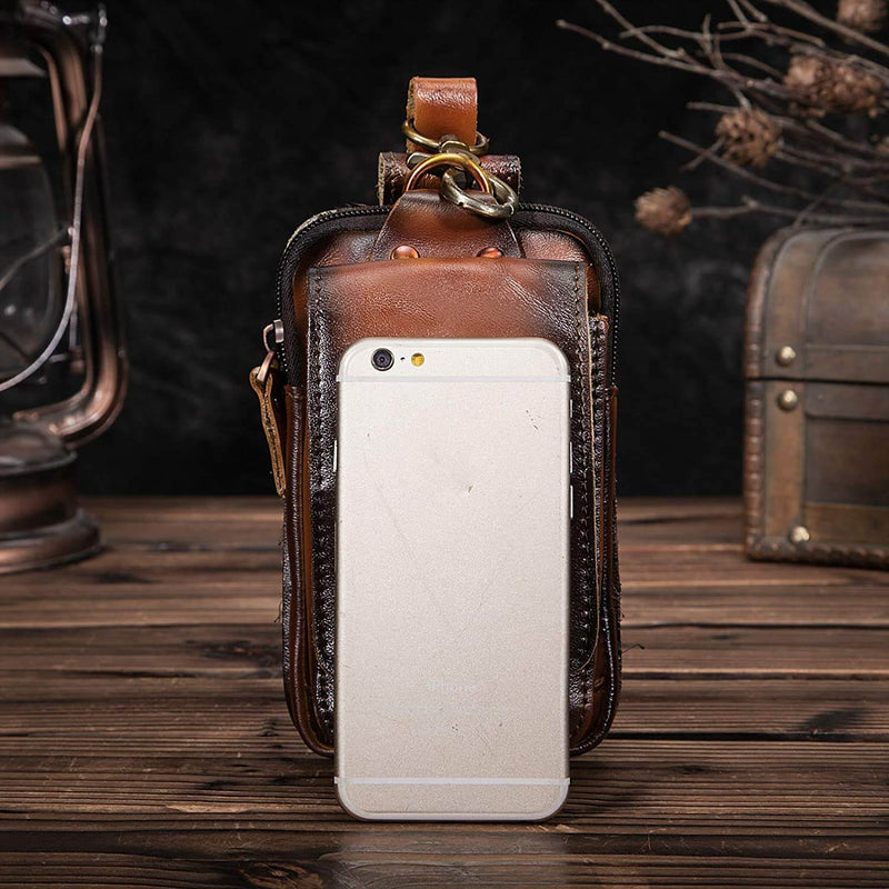 Echtleder Herren-Gürteltasche