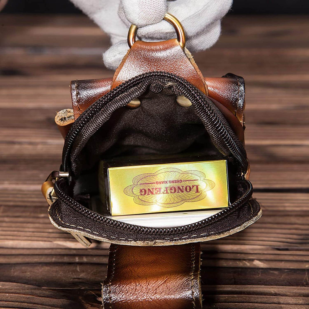 Echtleder Herren-Gürteltasche