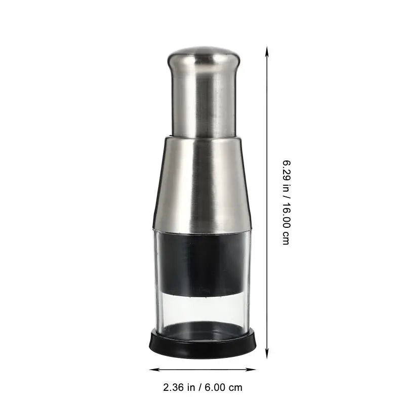 Edelstahl Gewürzmühle, manuell, transparent, 16 cm hoch, ideal für Küche, Gewürze mahlen.