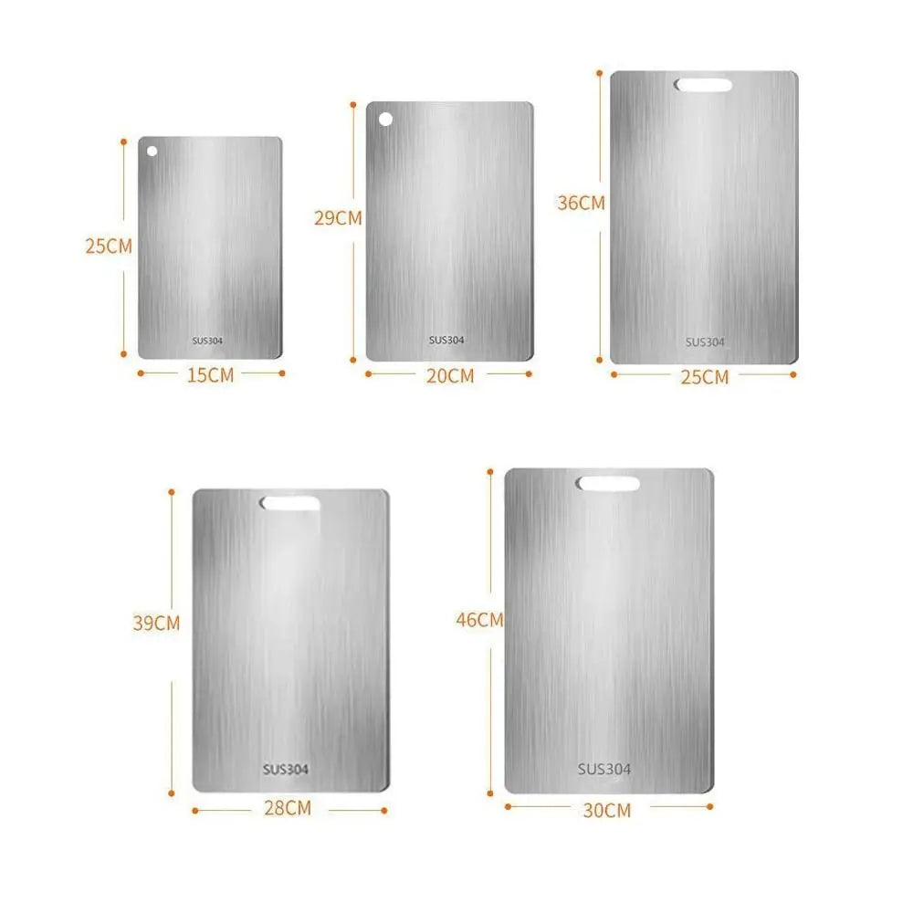 Edelstahl-Schneidebrett, antibakteriell, schimmelresistent, verschiedene Größen, Küche.
