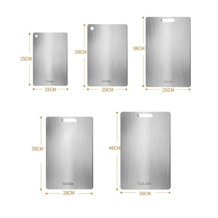Edelstahl-Schneidebrett, antibakteriell, schimmelresistent, verschiedene Größen, Küche.