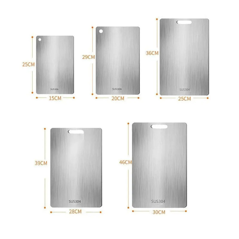 Edelstahl-Schneidebrett, antibakteriell, schimmelresistent, verschiedene Größen, Küche.
