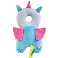Plüsch-Einhorn-Kissen für Babys, blau-rosa, ergonomisch, Nackenschutz, weich, niedlich