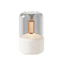 Schwarzer elektrischer Aromatherapie-Diffuser, Glas, modern, Luftbefeuchter, stilvolles Design.