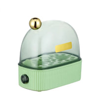 Grüner elektrischer Eierkocher 120W, 220V, für 2 Eier, automatische Abschaltung.